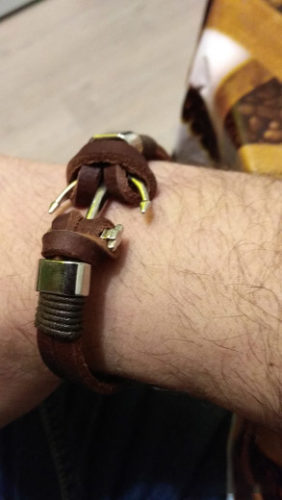 GRATUIT - Bracelet Ancre en Cuir Marron photo review