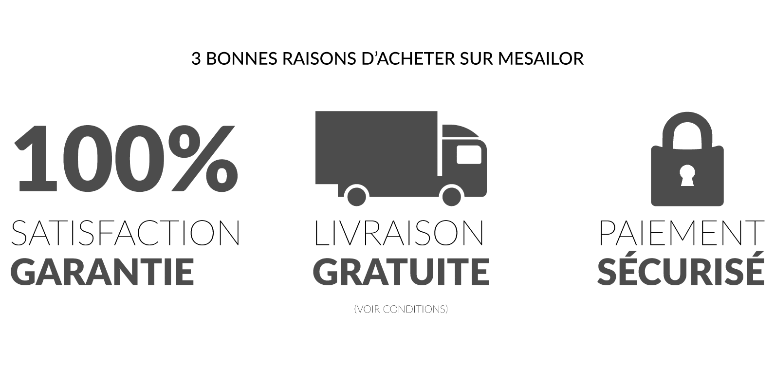 livraison gratuite paiement securise satisfait ou rembourse