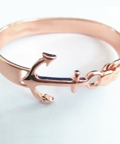 bracelet motif ancre trois couleurs or rose