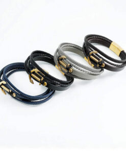 Bracelet Homme multicouche Ancre