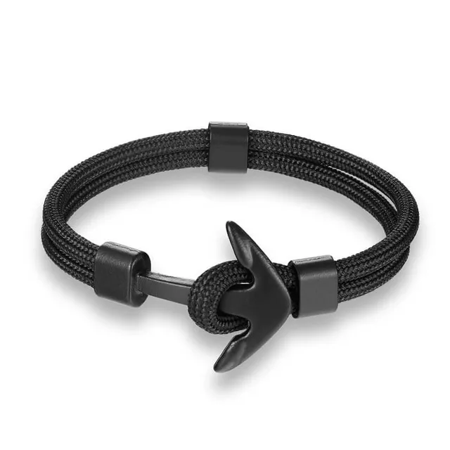 Bracelet corde tissée et ancre